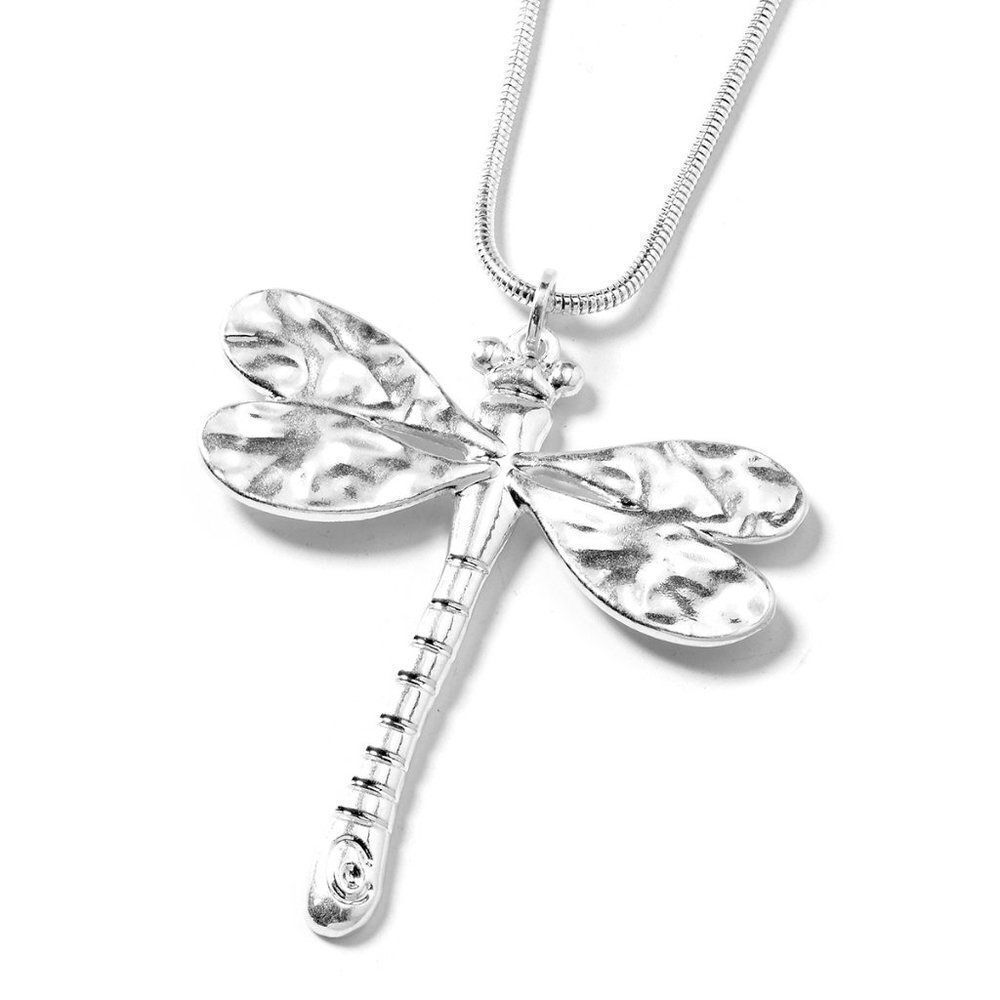 Dragonfly Pendant Necklace 30 in